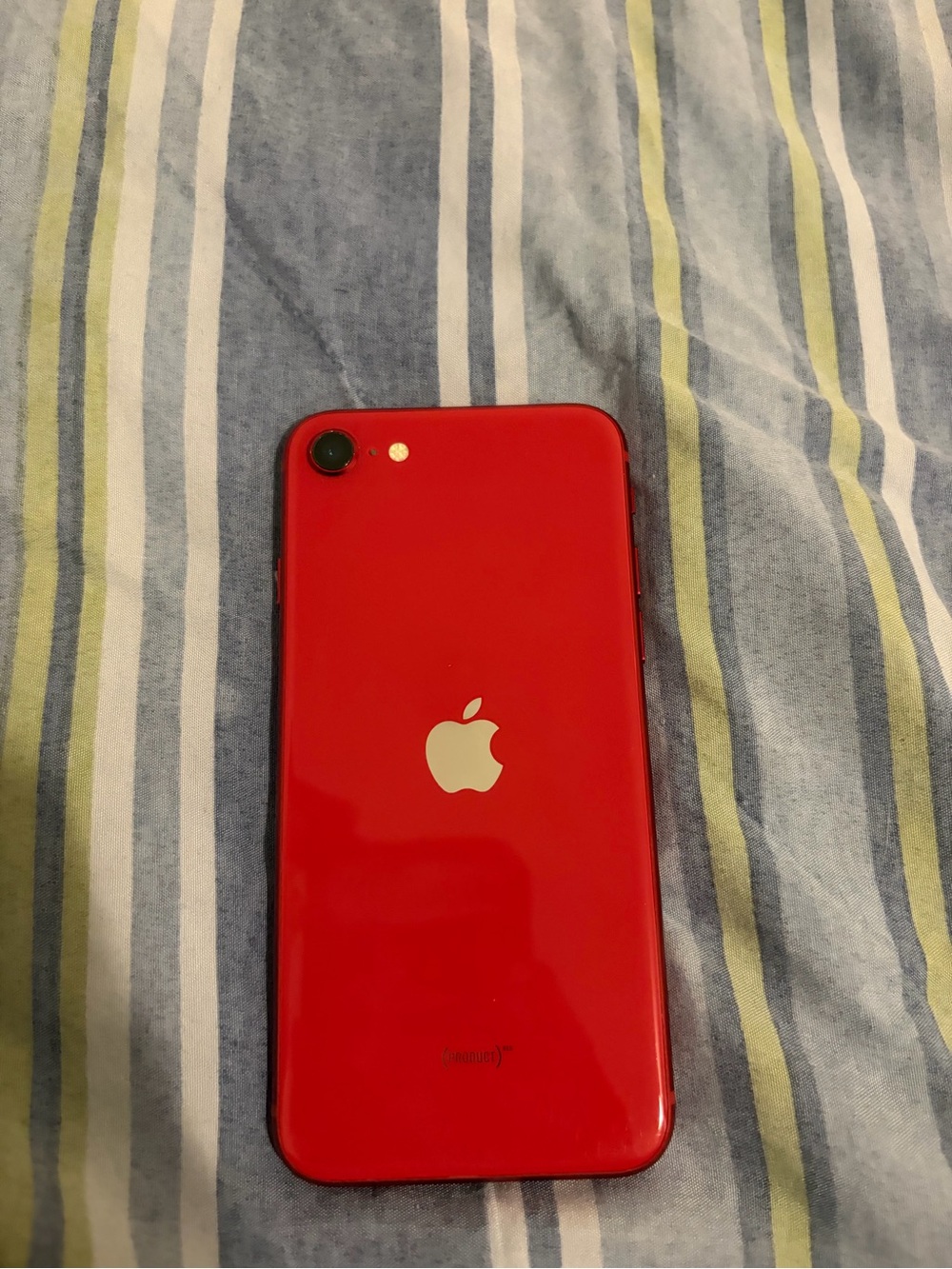 Apple iPhone Red with Silver Apple Logo